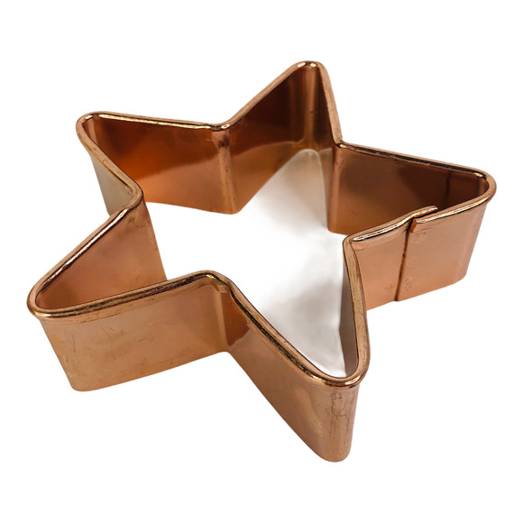 Large Heavy Copper Star Cookie Cutter - Unbranded 4" x 3.75" - Picture 4 of 10